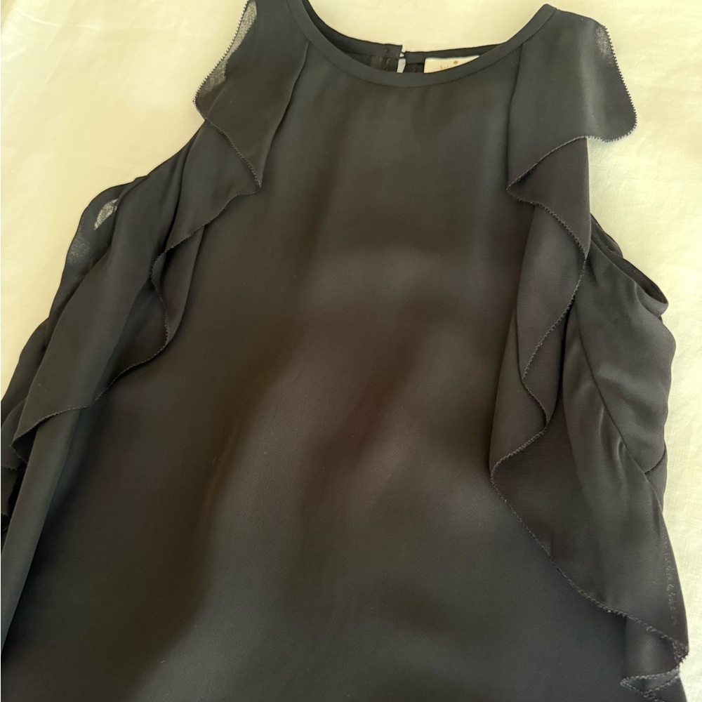 Kate Spade Black Ruffle Blouse - Picture 4 of 11